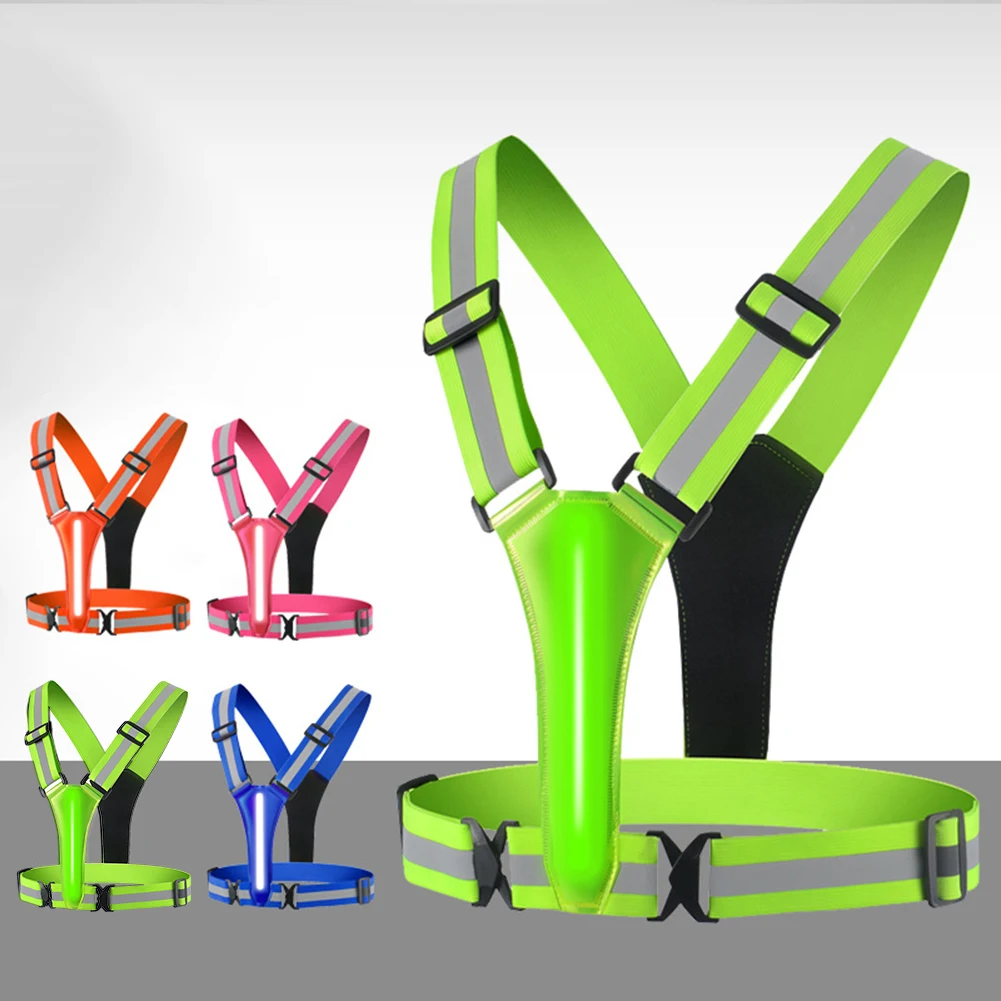Running Gear For Kids - LED Running Vest USB Rechargeable Reflective