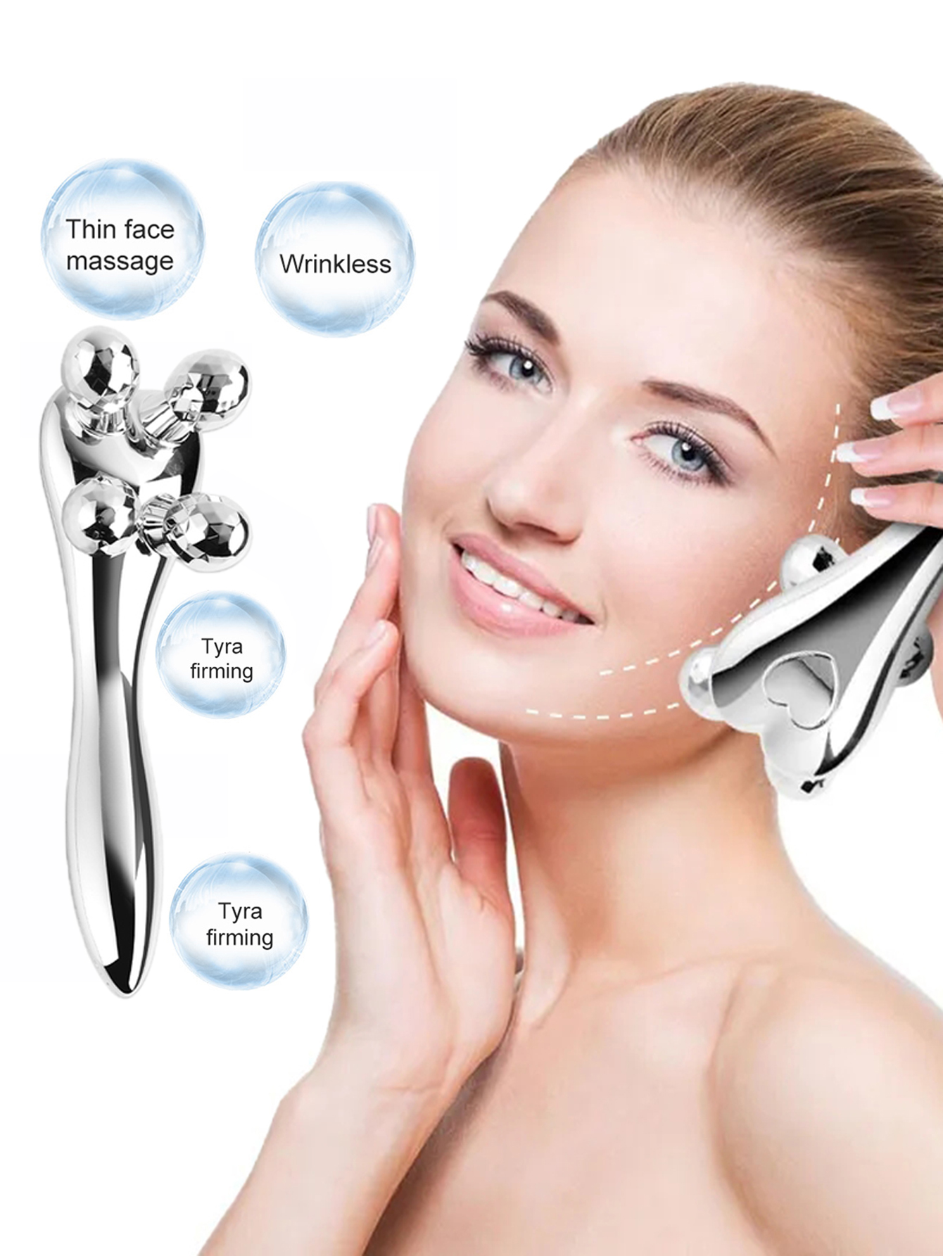 Muscle Roller Stick - 1 Pcs 4D Roller Face-lift Wrinkle