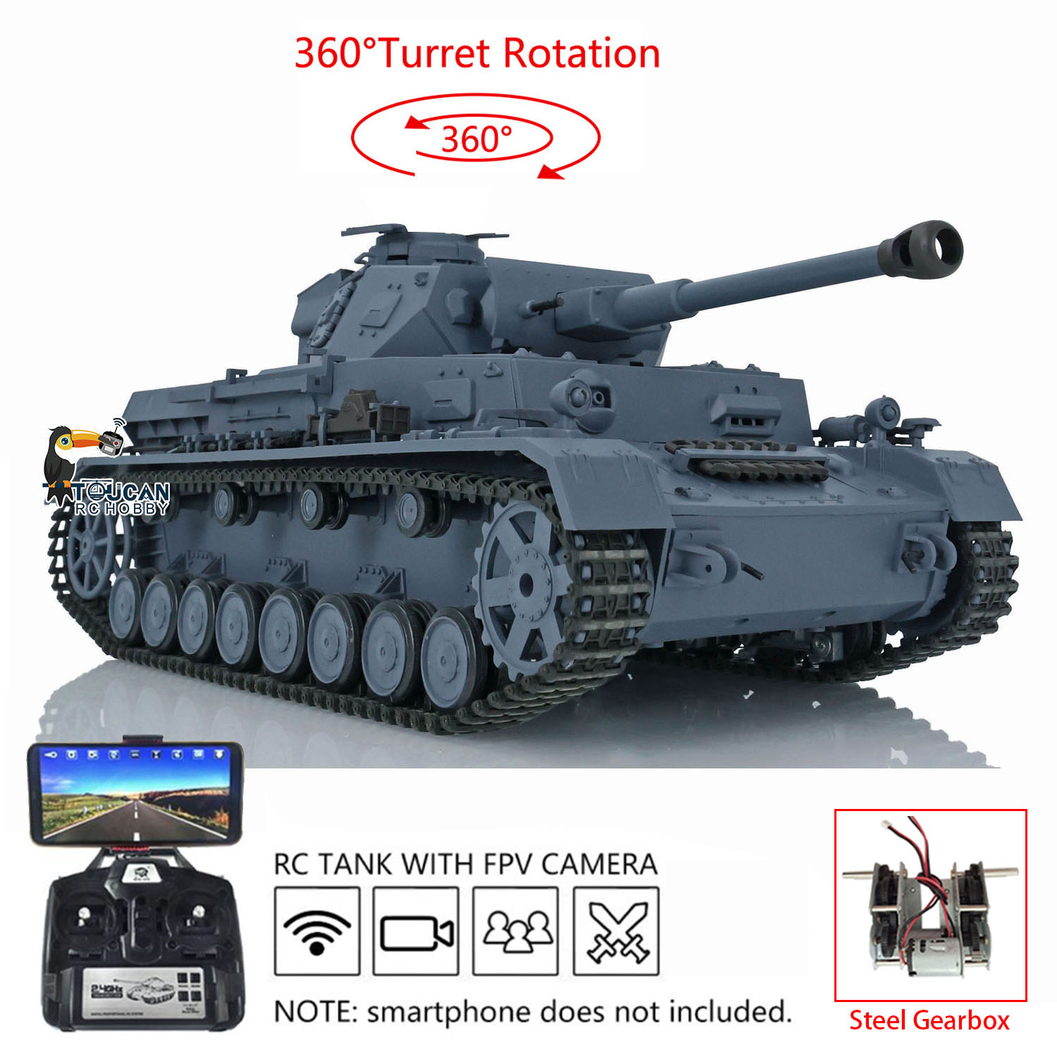 Henglong 1/16 7.0 Plastic FPV  – Running Gear Box recenzja i cena