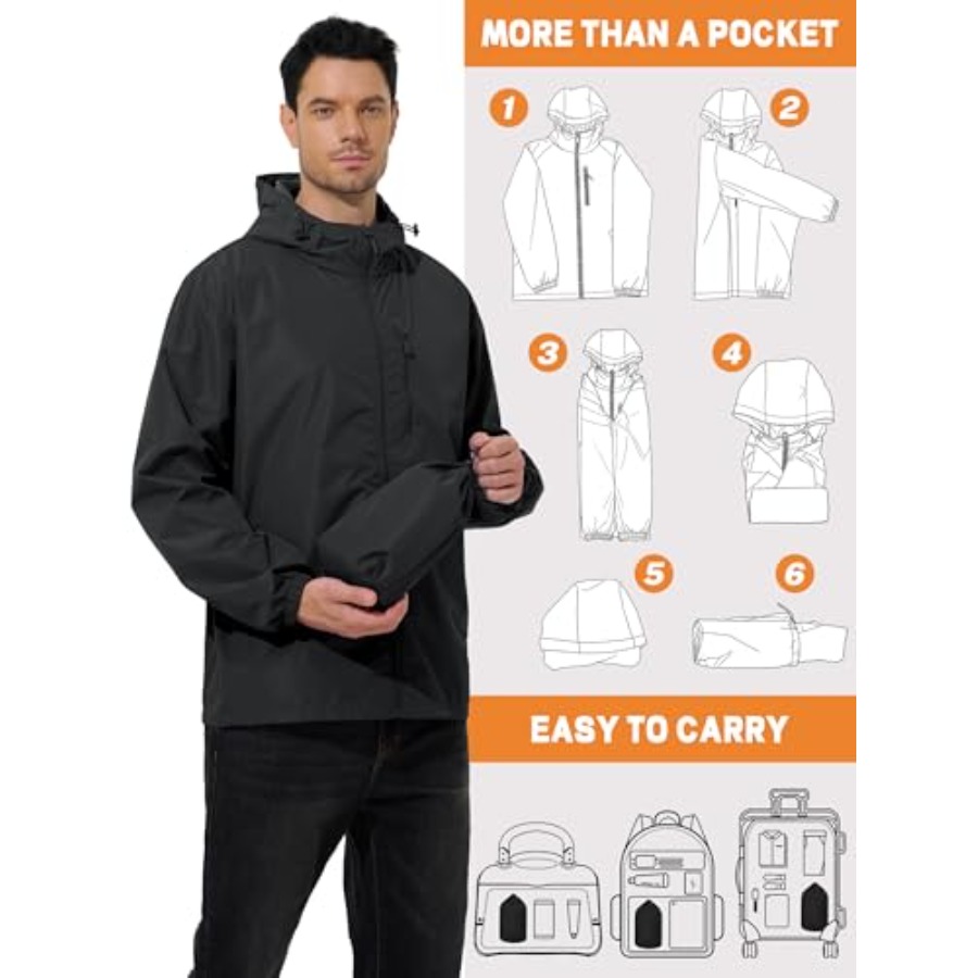 UIQUR Men's Cycling Jacket Rai – Running Gear For Rain recenzja i cena