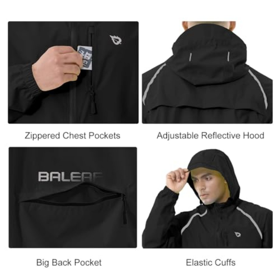 Men's Rain Jacket Waterproof W – Running Gear For Rain recenzja i cena